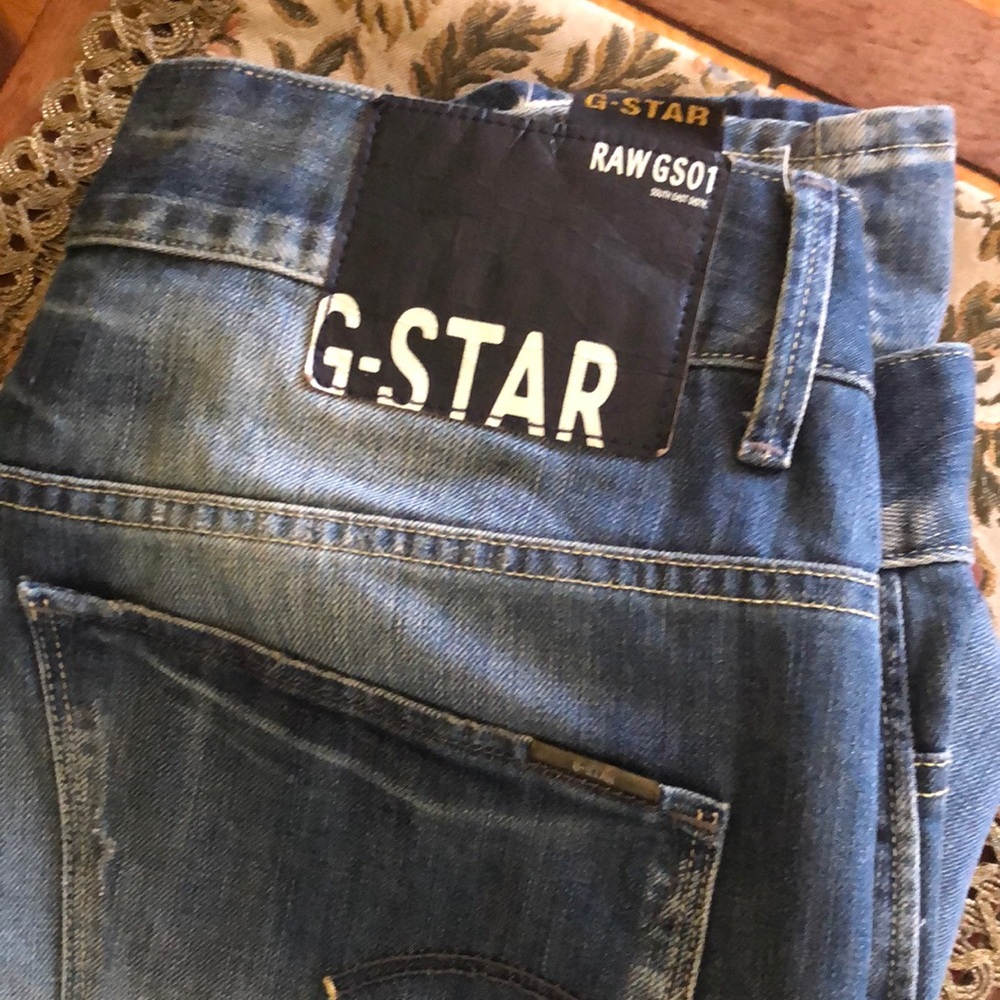 G-Star Raw Men's Straight Jeans in Blue Denim - Picture 2 of 6